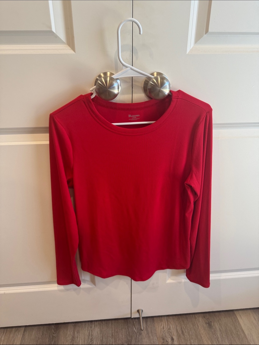 No Boundaries Red Long Sleeve Crewneck